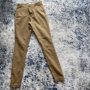 Khaki skinny pants